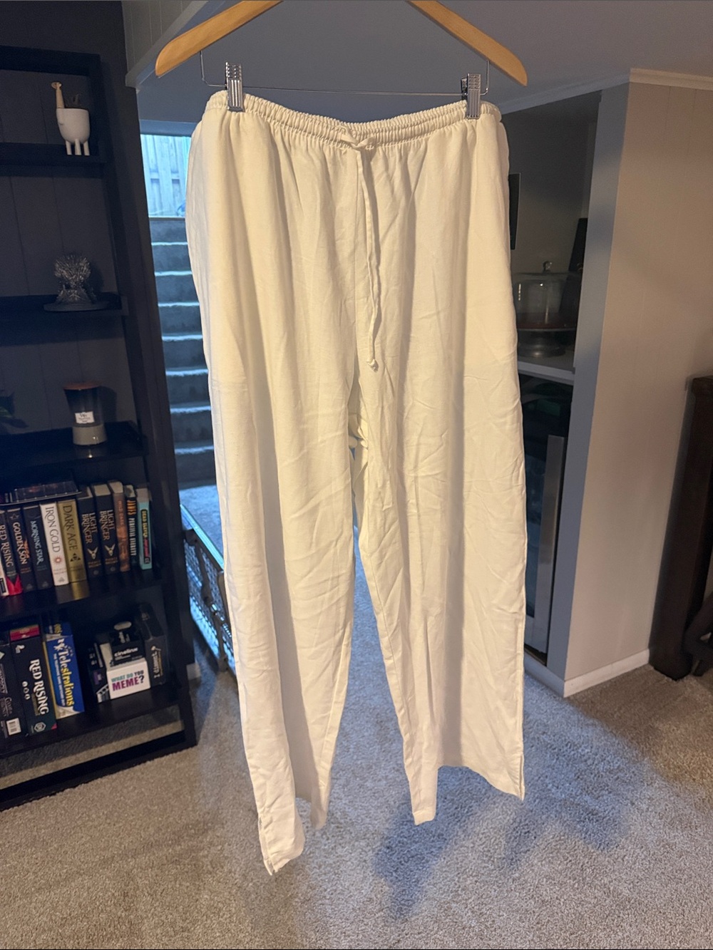 NWT White Linen Casual Pants